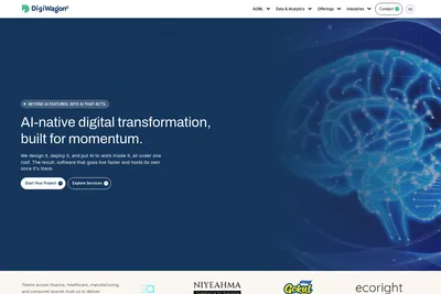 Screenshot of the Digiwagon Technologies Private Limited homepage
