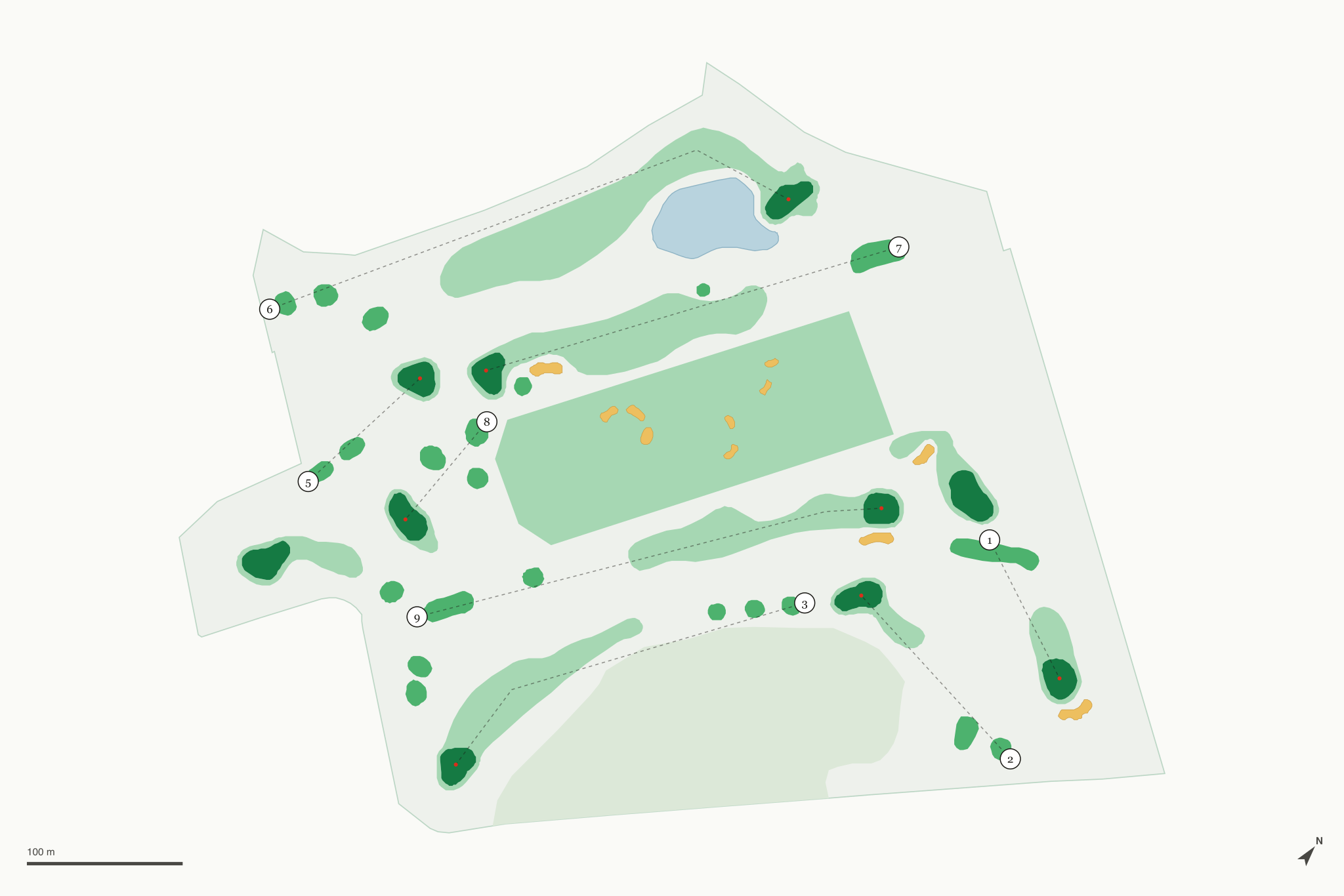 Map of Twin Creeks Golf Course