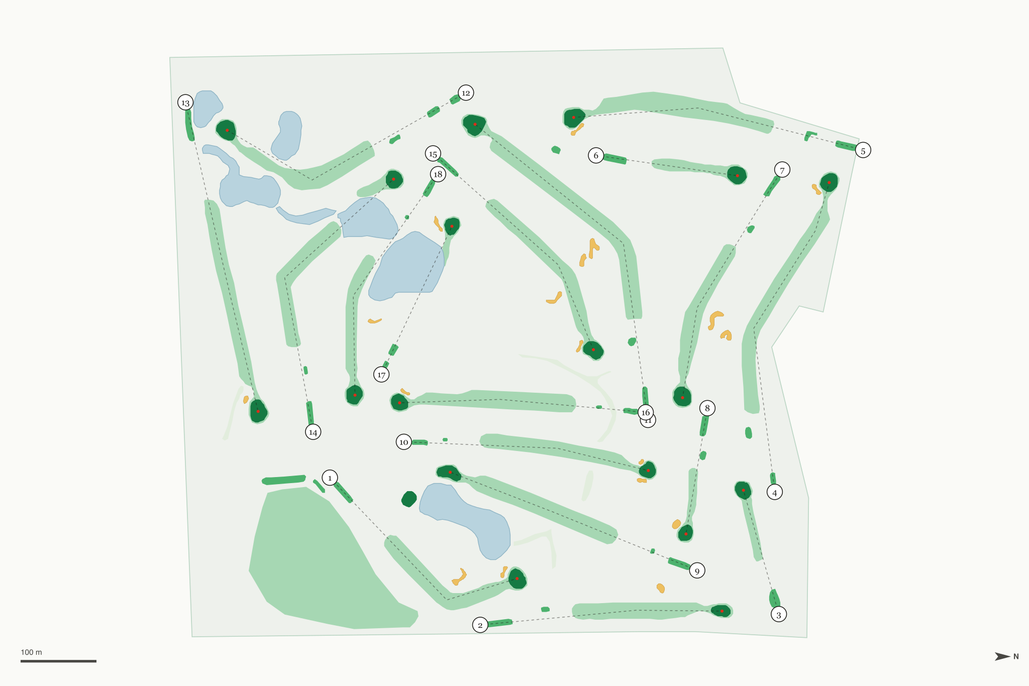 Map of Rolling Meadows Golf Course