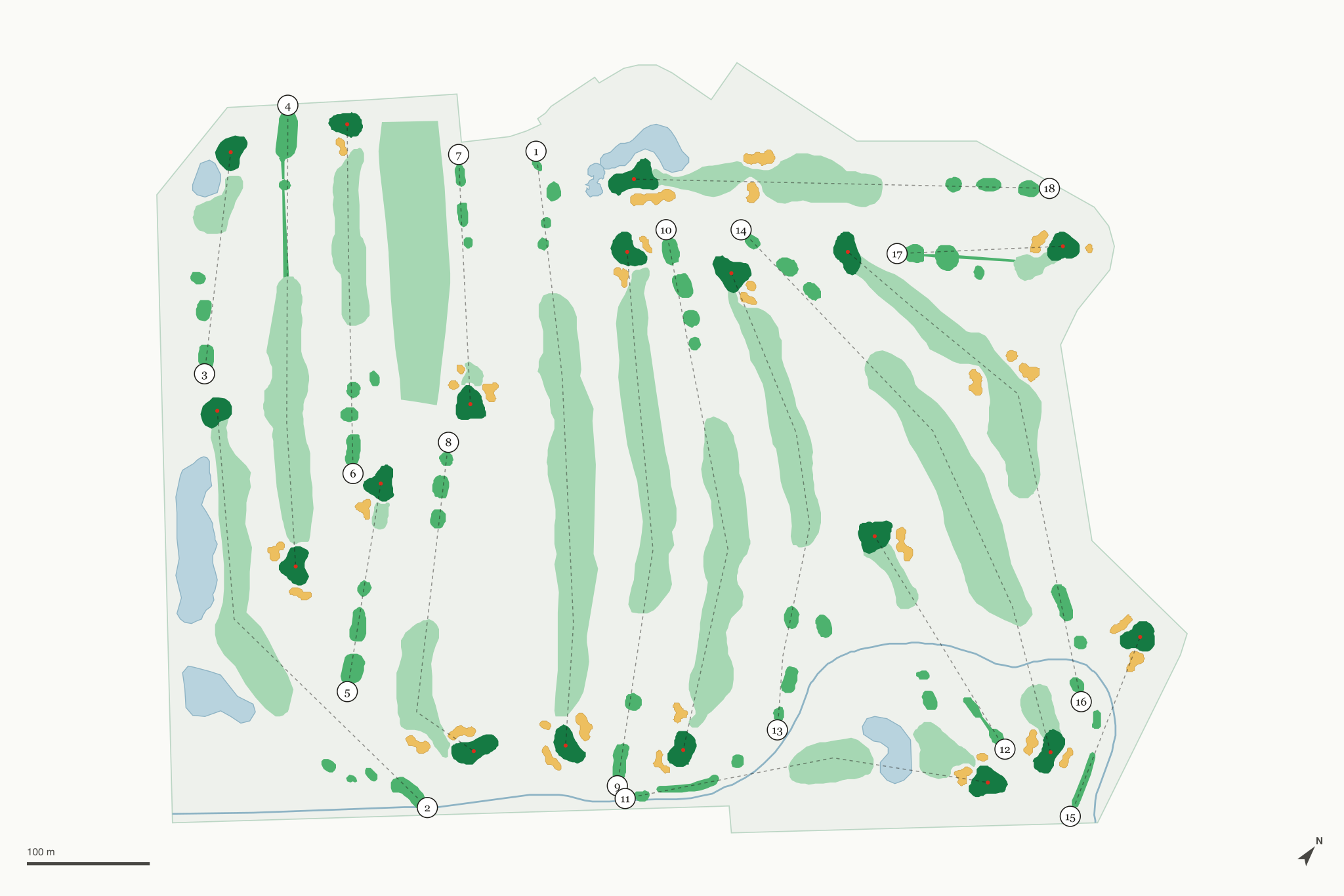 Map of Poplar Creek Golf Course