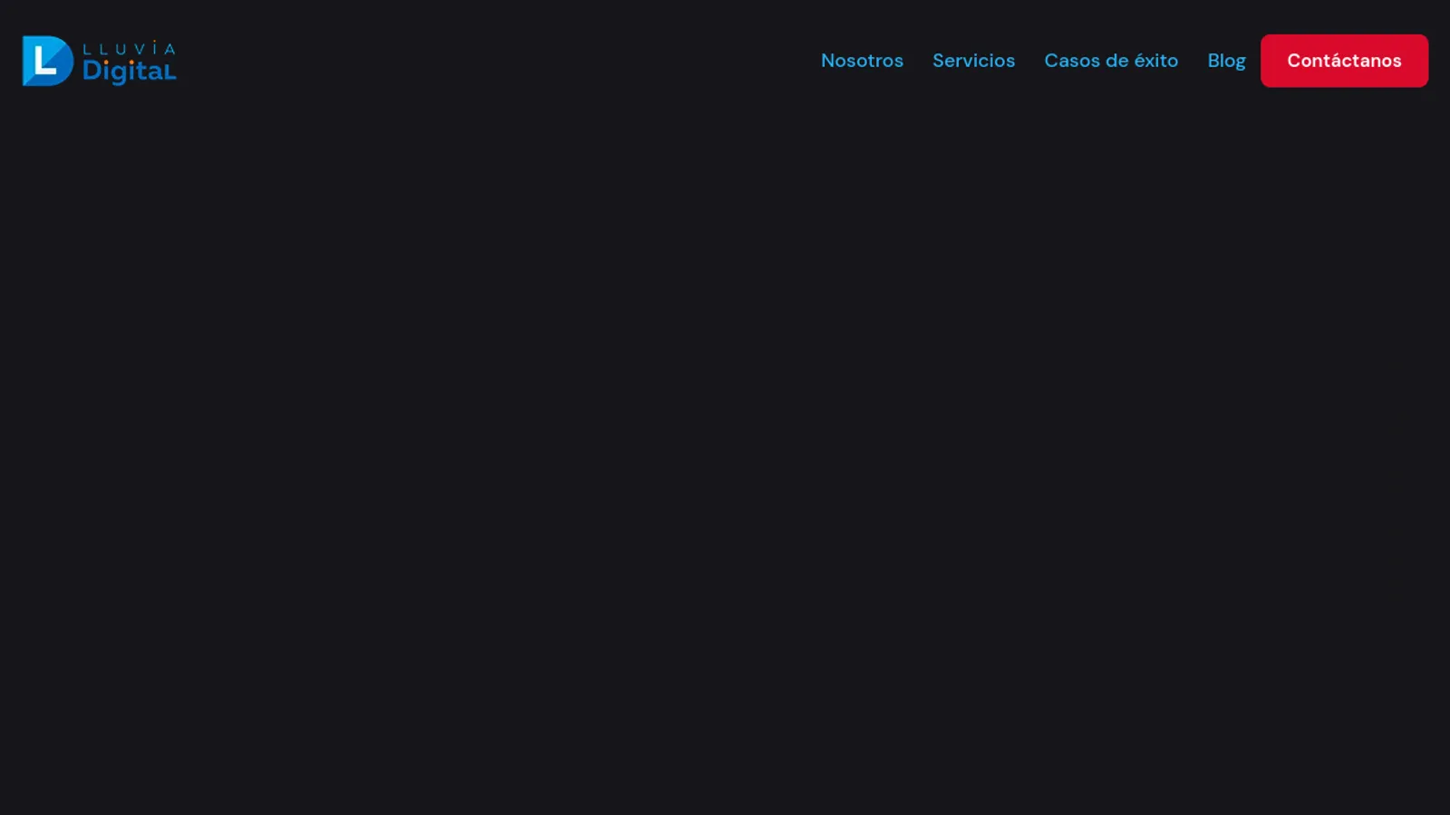 Screenshot of the LLUVIA DIGITAL homepage