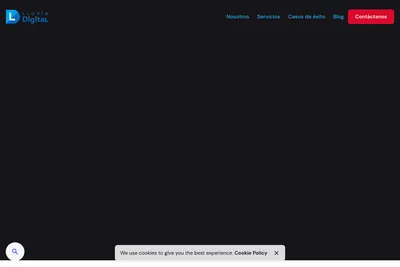 Screenshot of the LLUVIA DIGITAL homepage
