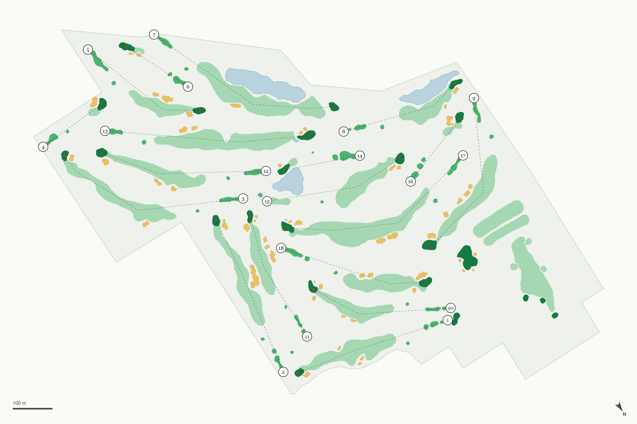 Map of Washington County Golf Course