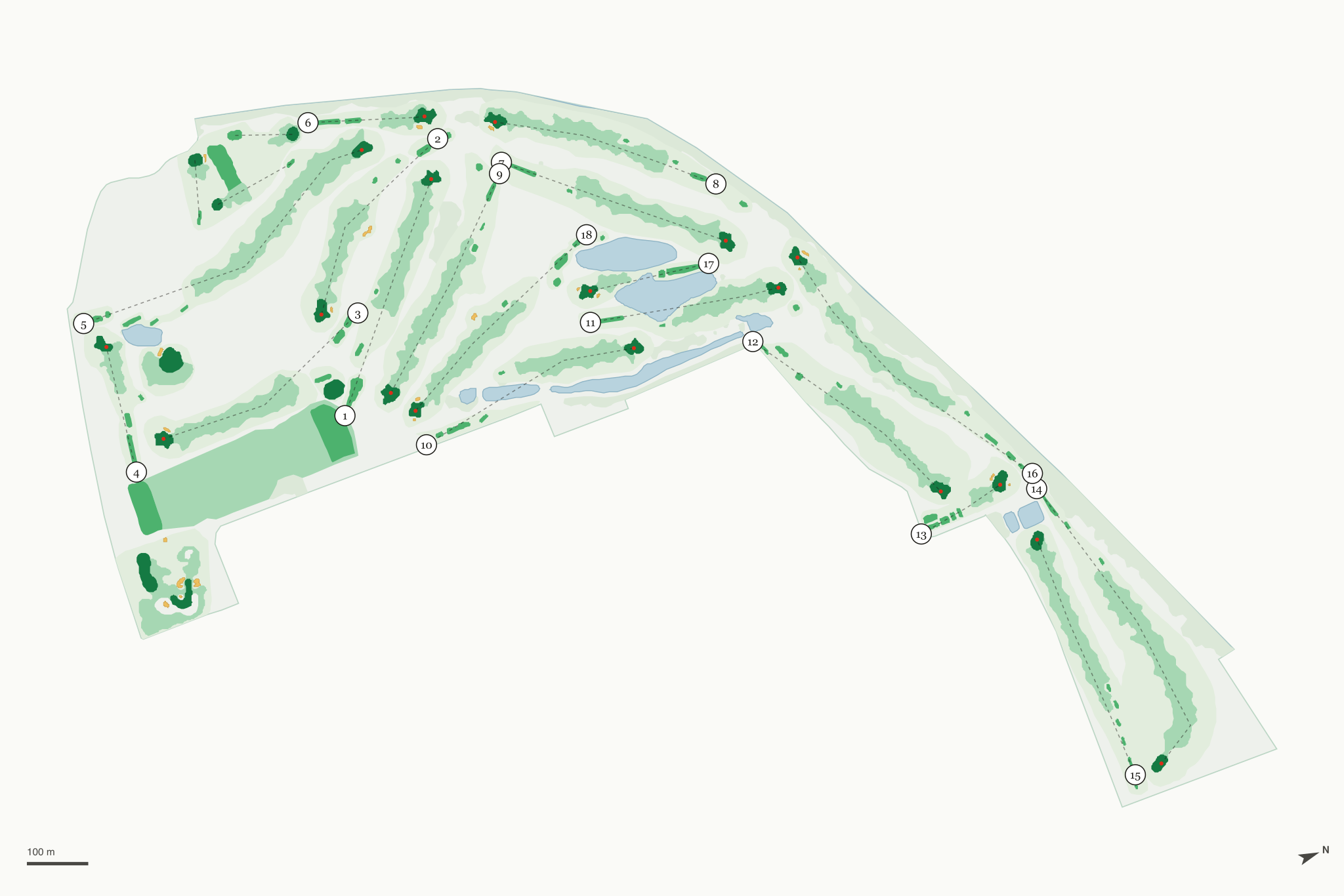 Map of Trysting Tree Golf Club