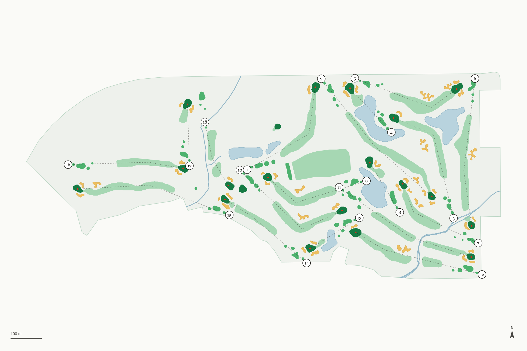 Map of Senica’s Oak Ridge Golf Club