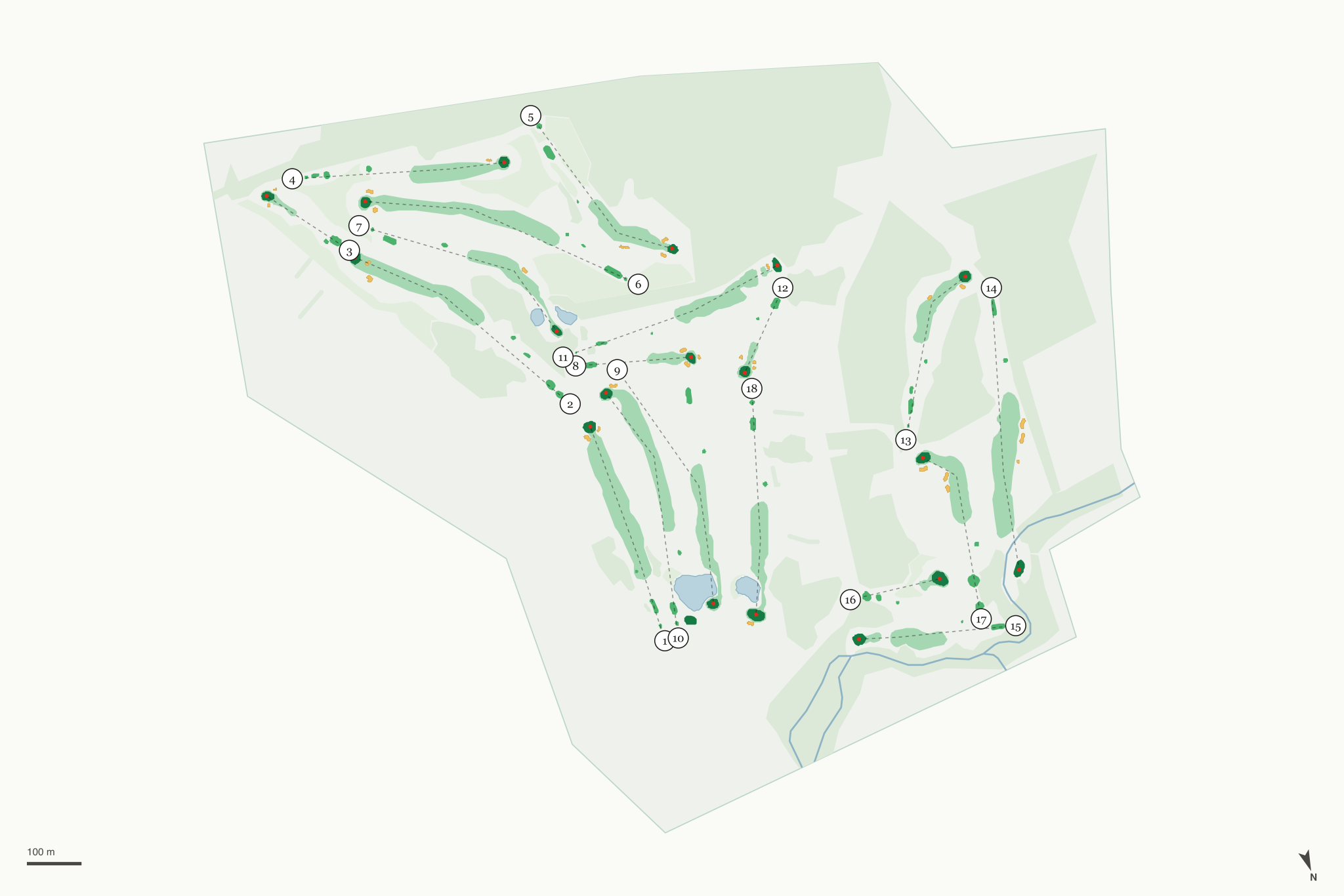 Map of Chapel Hill Golf Course