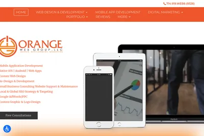 Screenshot of the Orange Web Group homepage