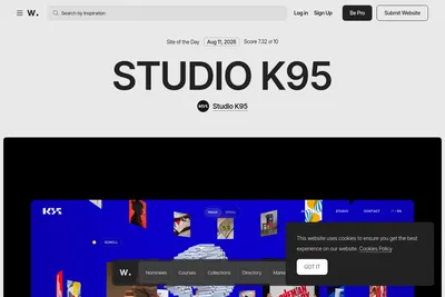 Screenshot of the Awwwards homepage