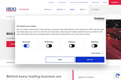 Screenshot of the BDO Digital homepage