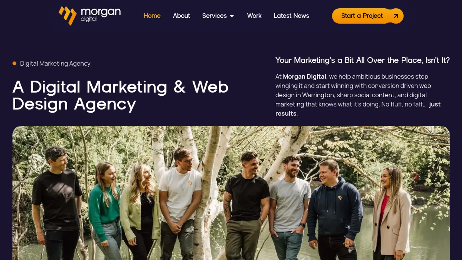 Screenshot of the Morgan Branding Limited T/A Morgan Digital homepage