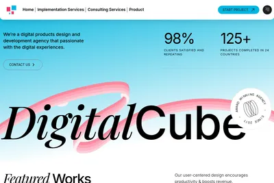 Screenshot of the Digitalcube Tech Private Limited homepage