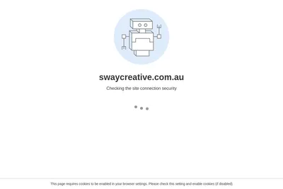 Screenshot of the SwayCreative homepage