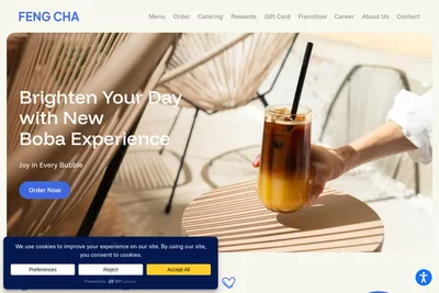 FENG CHA website homepage