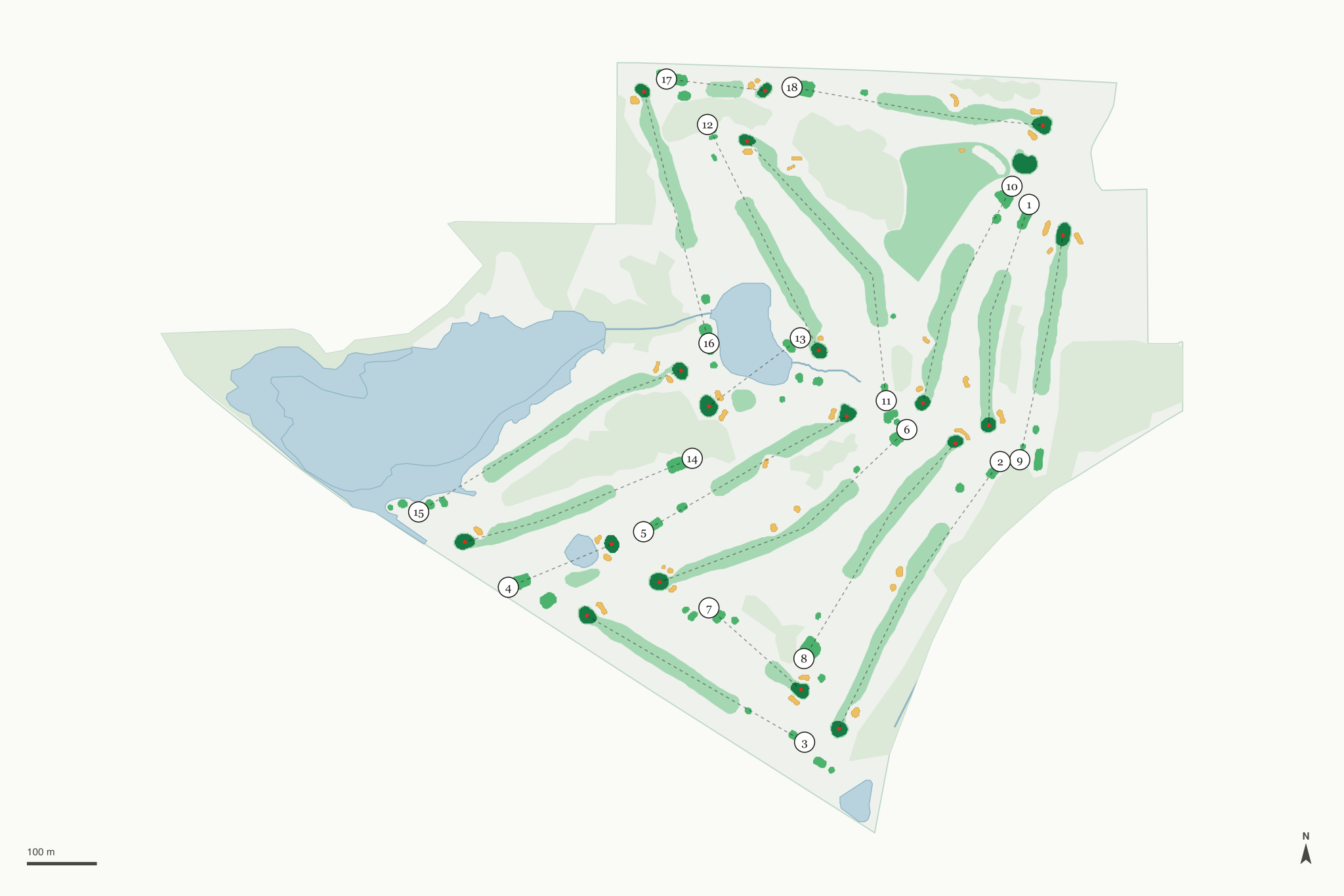 Map of Odana Hills Golf Course