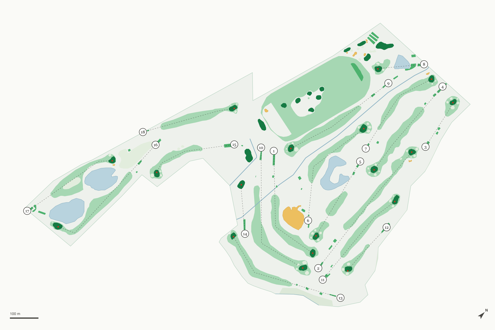Map of Fox Hollow Golf Club