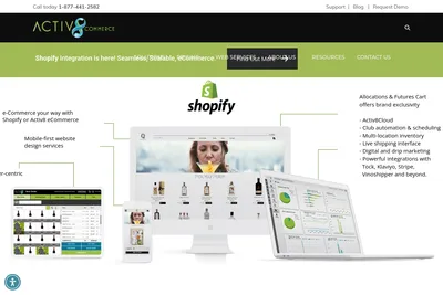 Screenshot of the Activ8 Commerce by Active Club Solutions, Inc. homepage