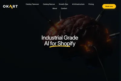 Screenshot of the Okart Mobilium Srl homepage