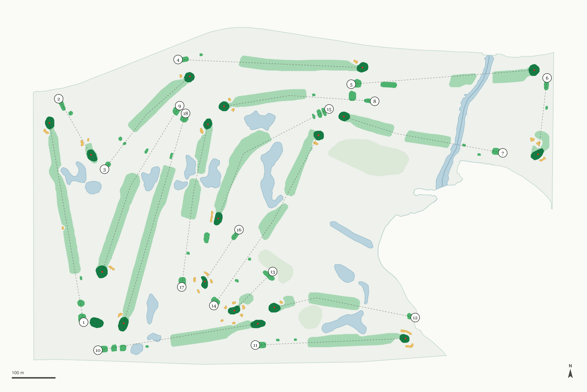 Map of Meadowbrook Golf Course