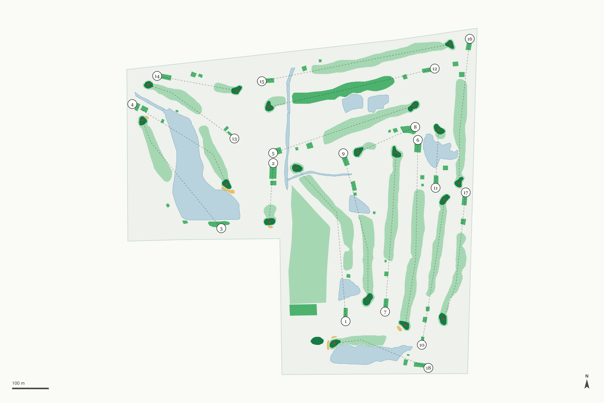 Map of Country Oaks Golf Course