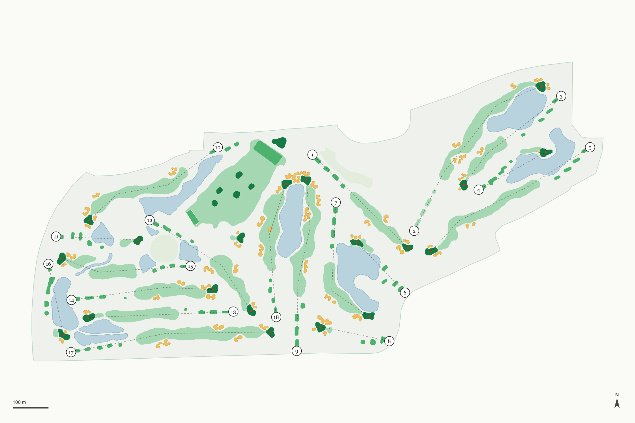 Map of Three Crowns Golf Club