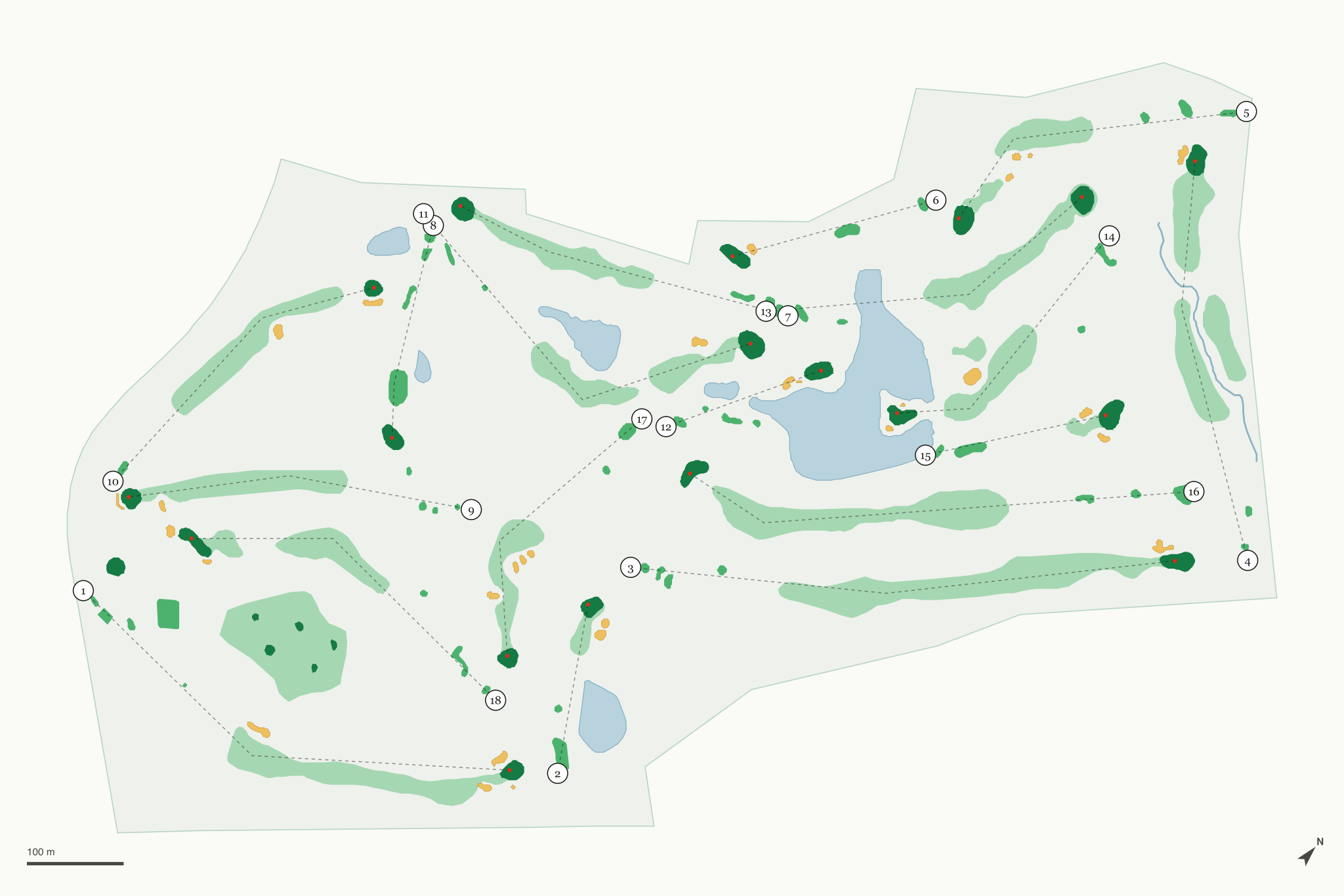Map of Snow Hill Golf Course