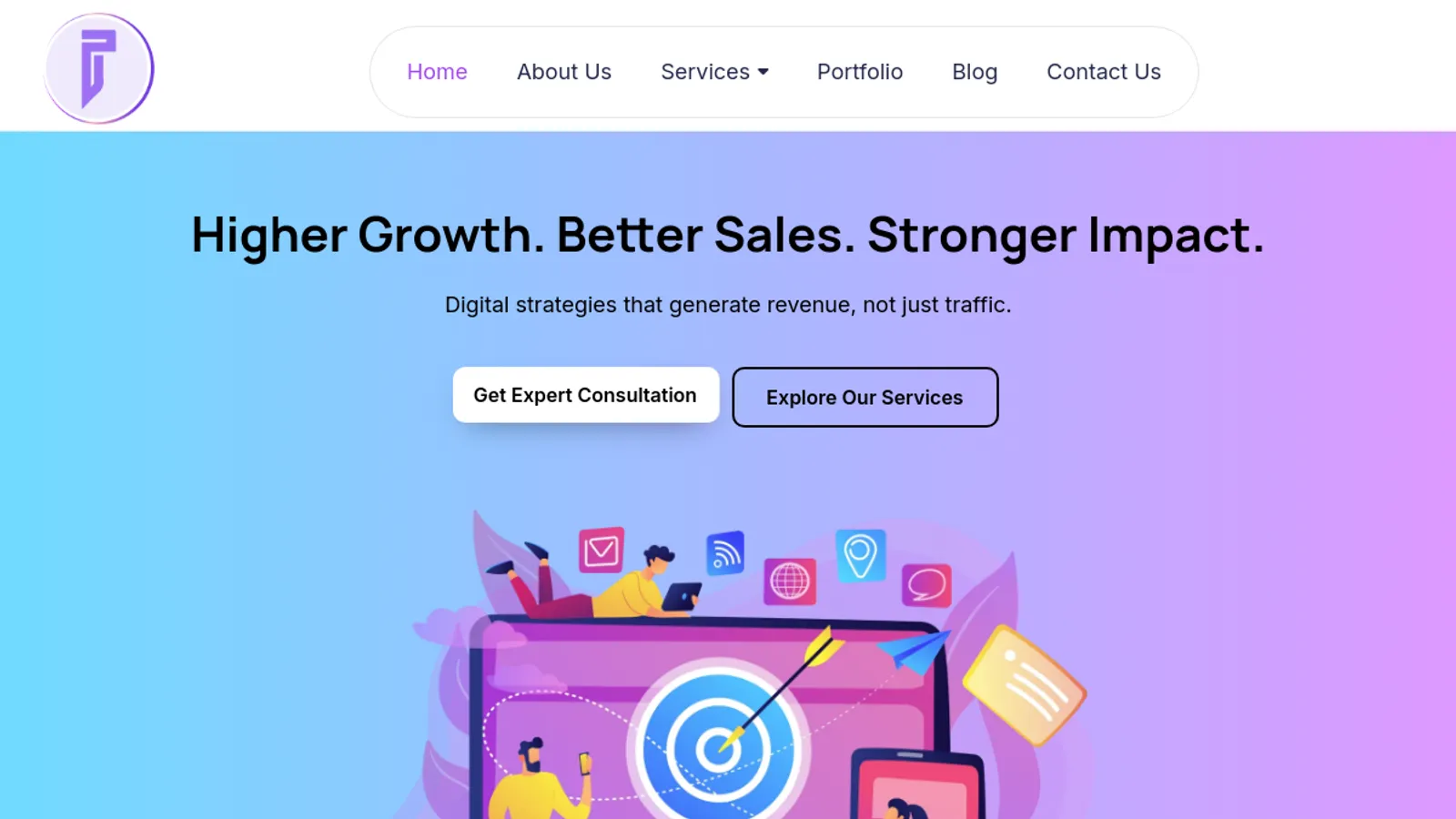 Screenshot of the Pixalytix Digital Solutions LLP homepage