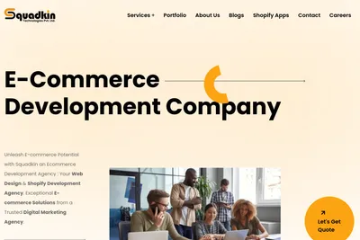 Screenshot of the Squadkin Technologies Pvt Ltd homepage
