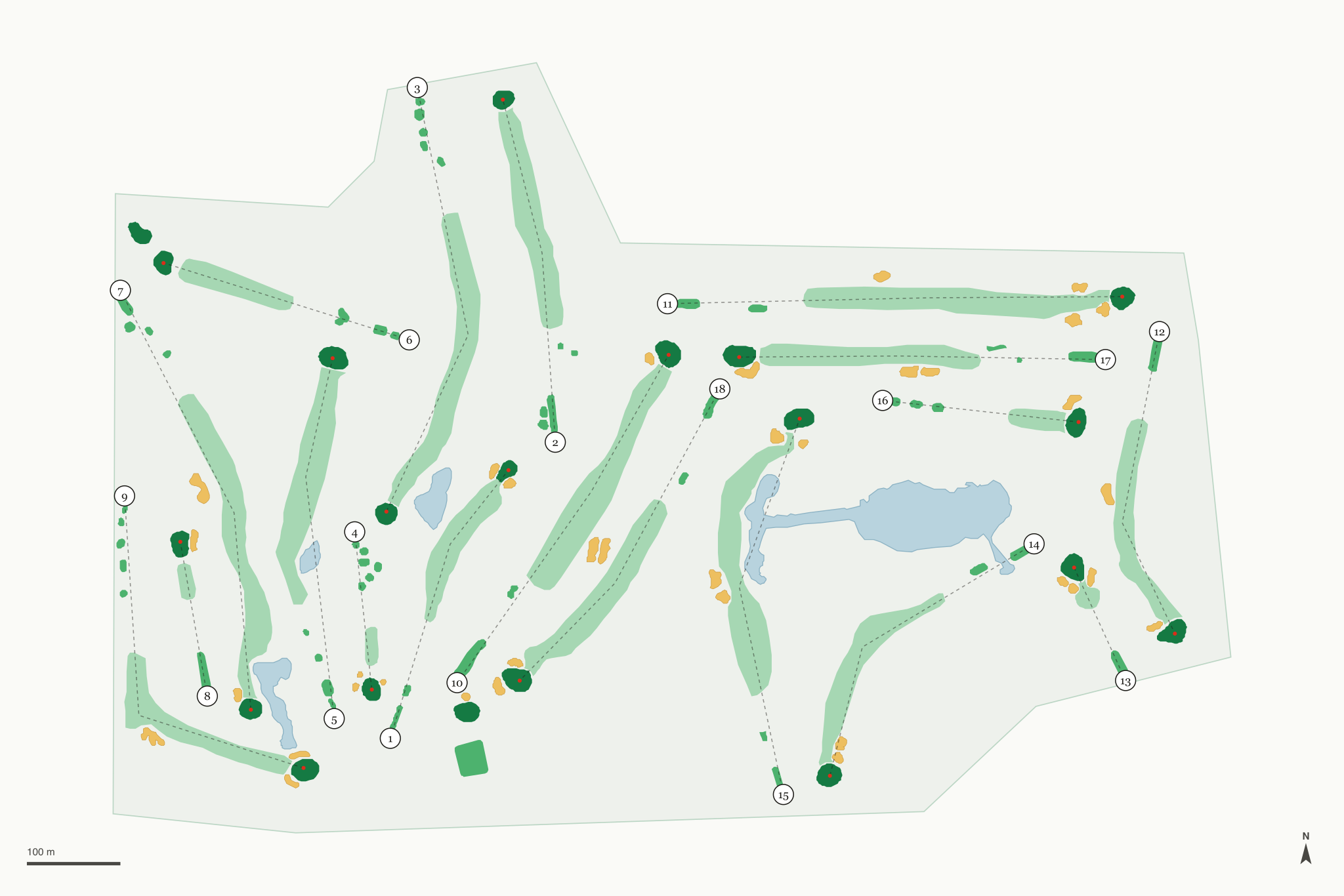 Map of Wawonowin Country Club