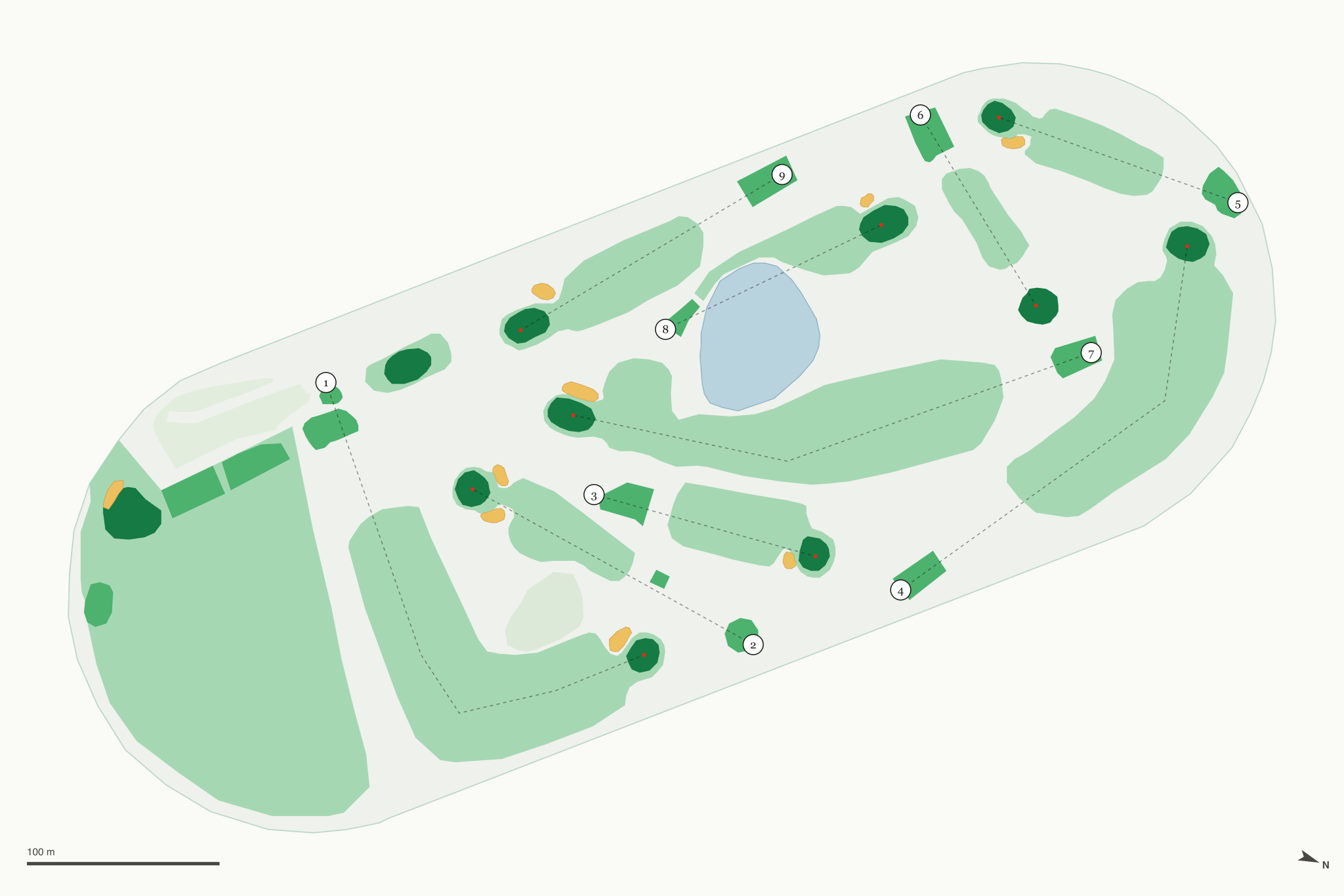 Map of The Pleasanton Golf Center - Golf Course
