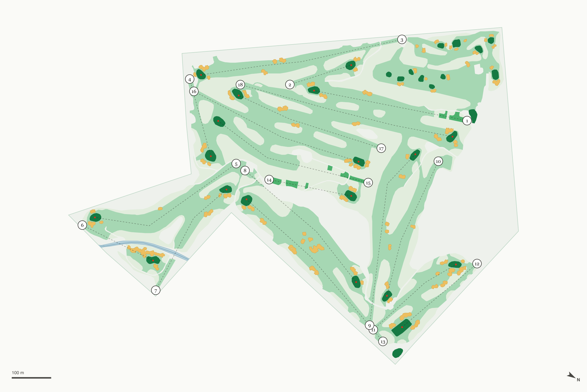 Map of Hillcrest Country Club