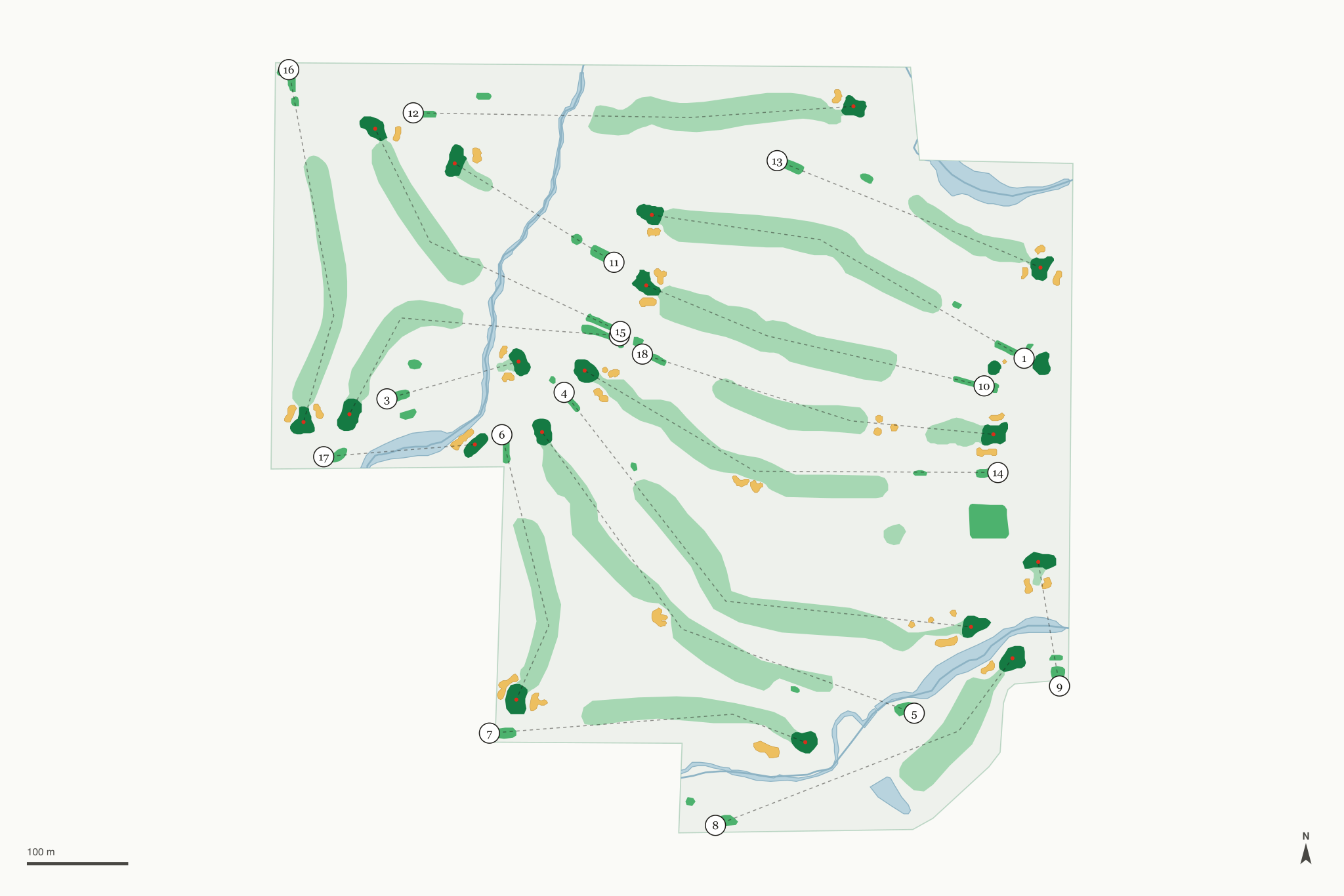 Map of Spring Valley Golf Course