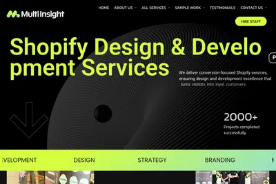 Screenshot of the Multiinsight homepage