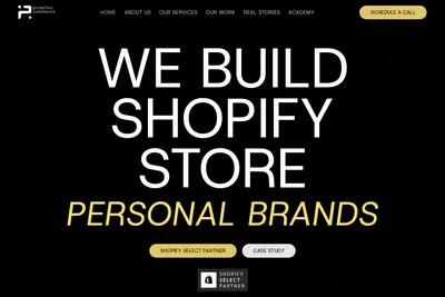 Screenshot of the Proactivo Commerce homepage