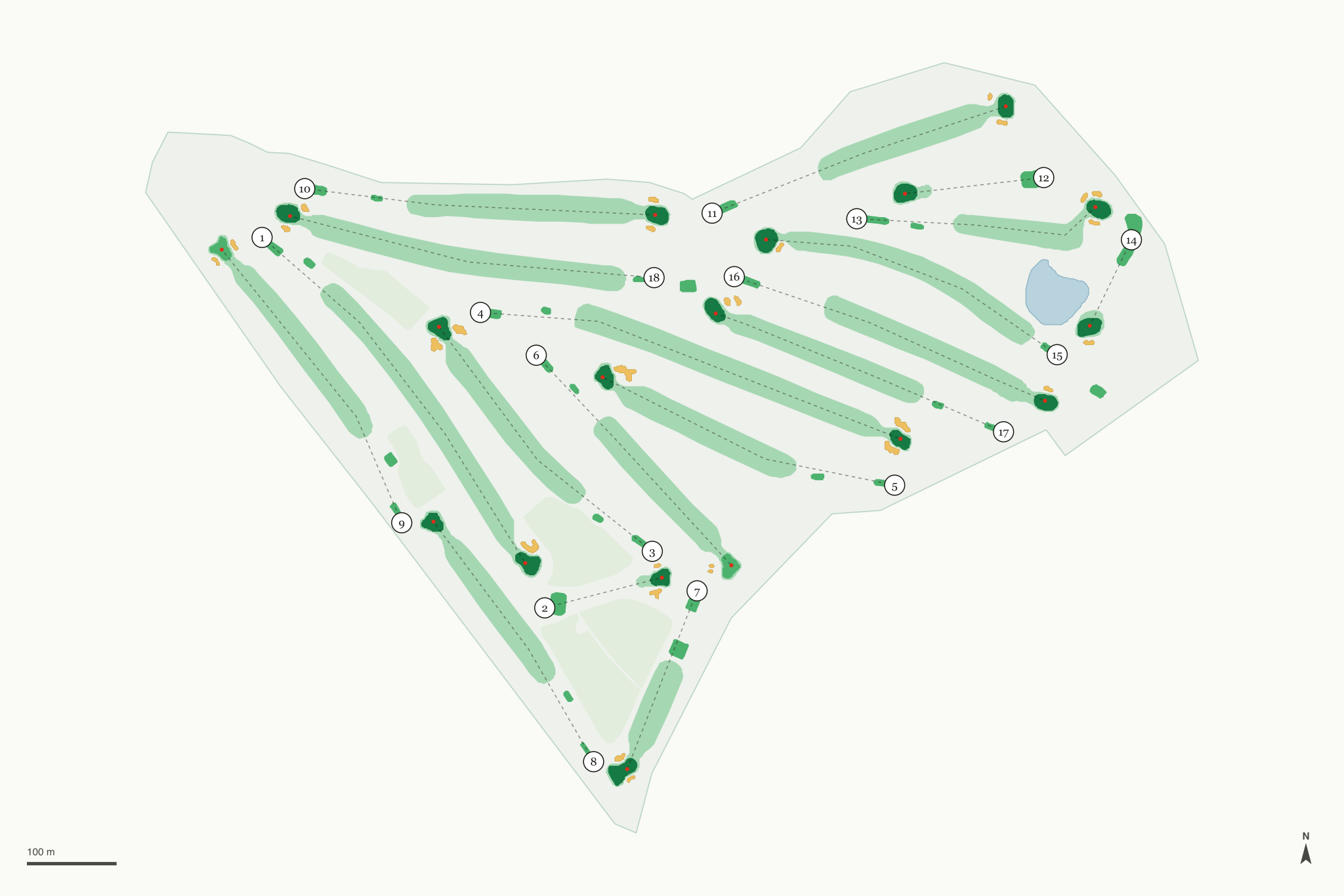 Map of Miami Shores Golf Course