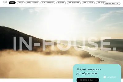 Screenshot of the In-House York homepage