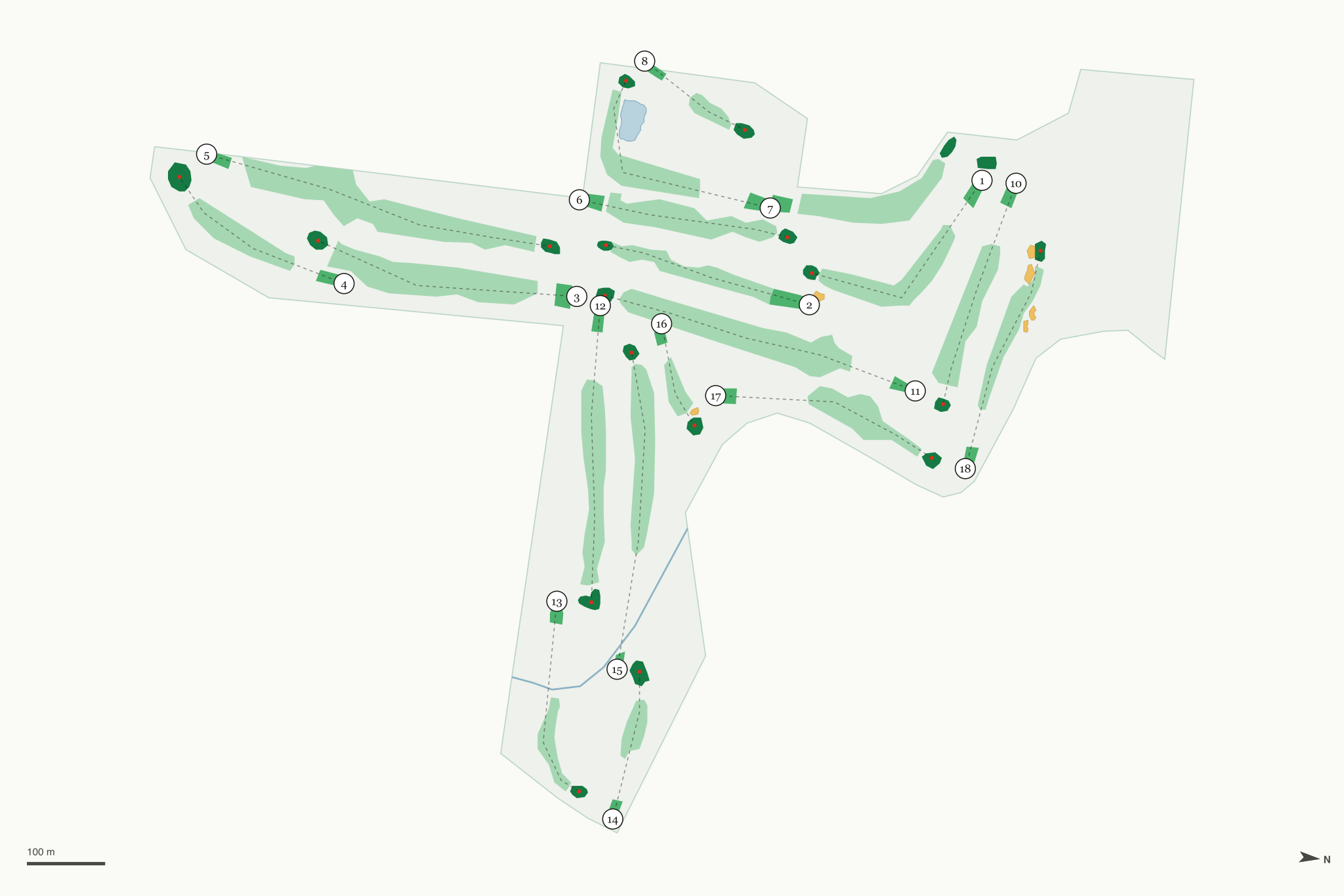 Map of Crooked Creek Golf & Banquet
