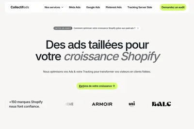 Screenshot of the Agence Collectif homepage