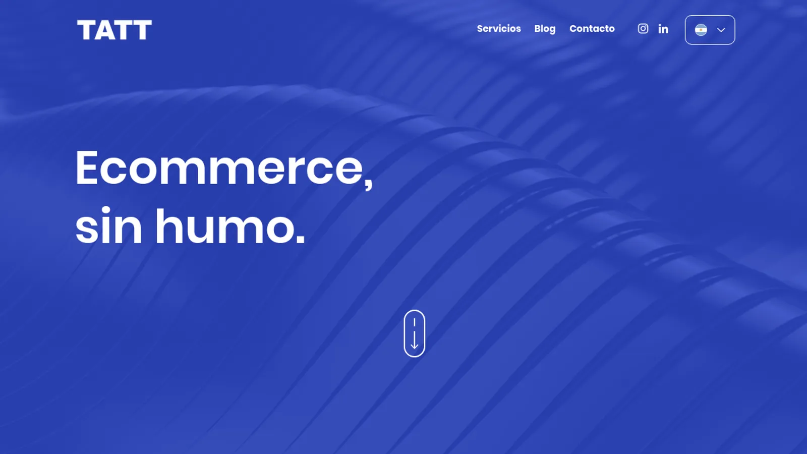 Screenshot of the Tatt homepage