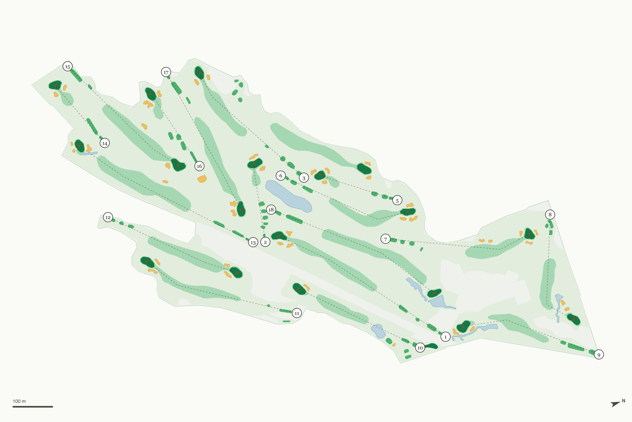 Map of Bountiful Ridge Golf Course