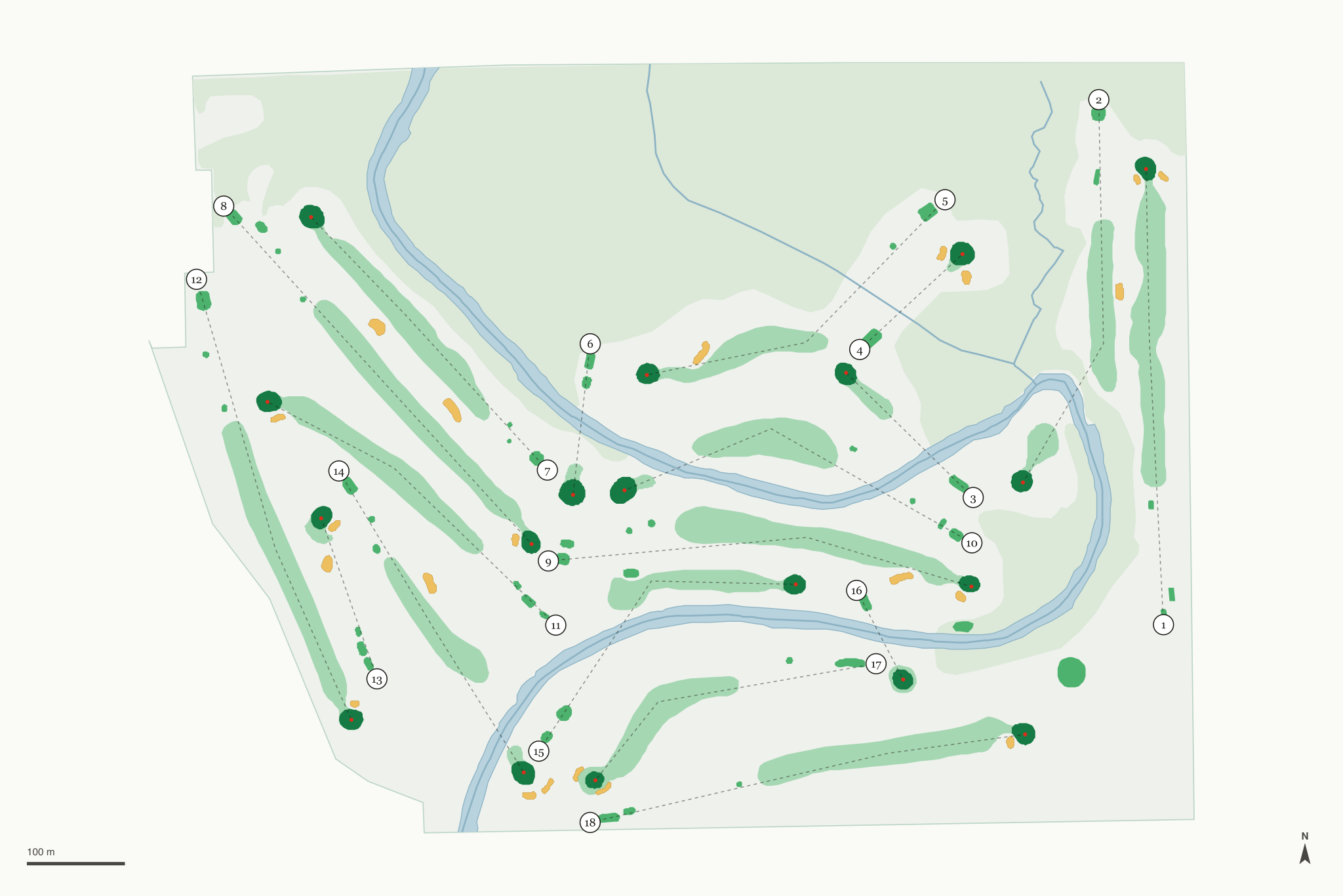 Map of Rouge Park Golf Course