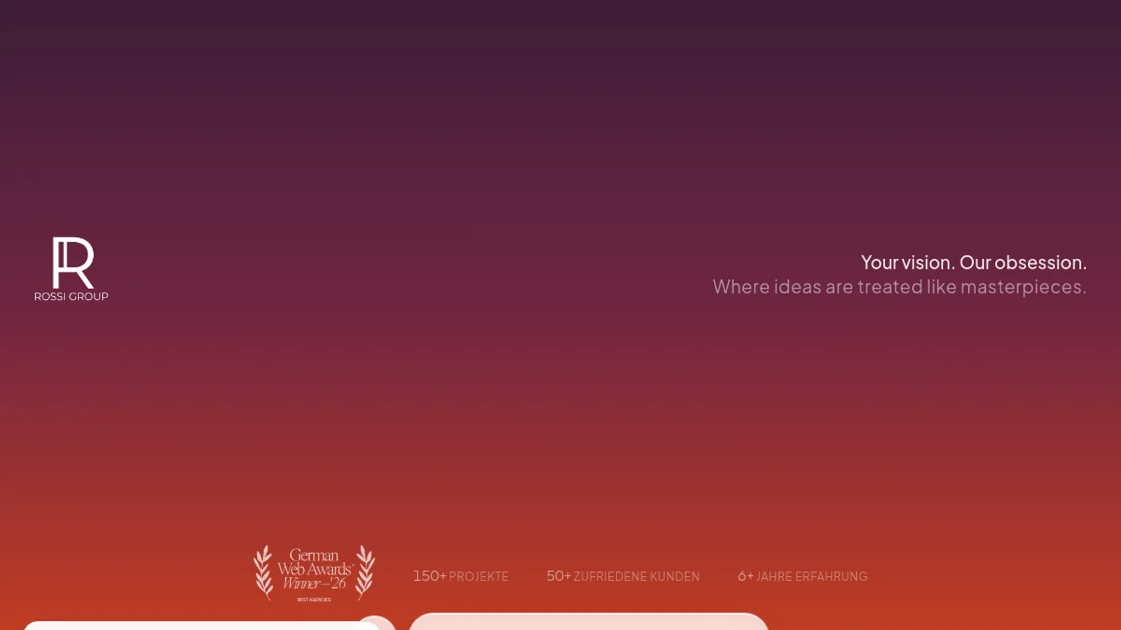 Screenshot of the ROSSI GROUP homepage