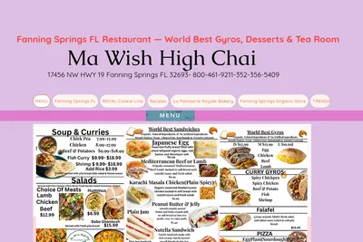 Ma Wish High Chai website homepage