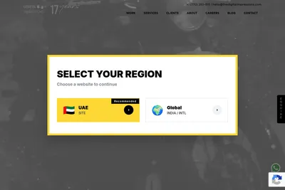 Screenshot of the DIgital Impressions homepage