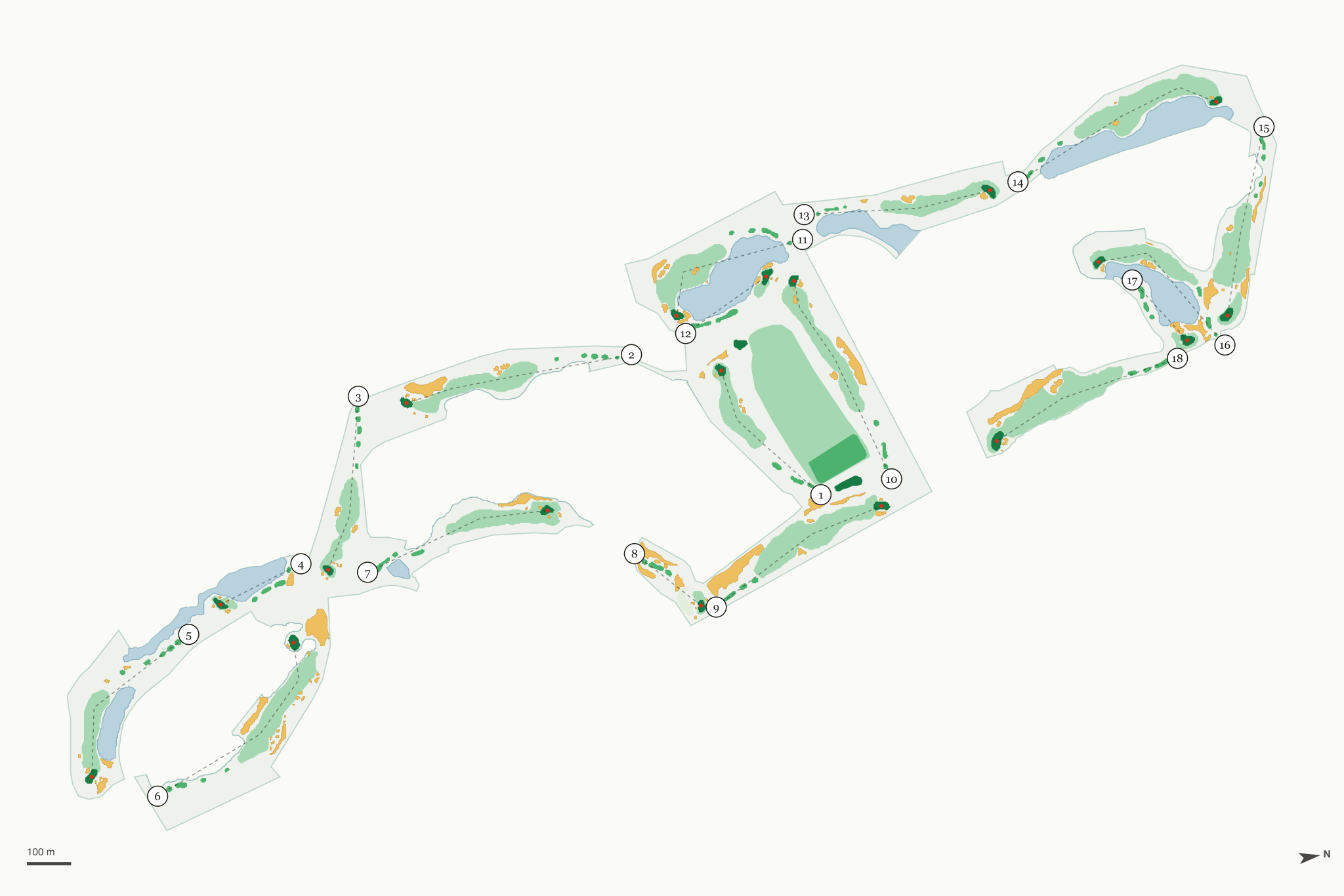 Map of Ocean Course at Hammock Beach