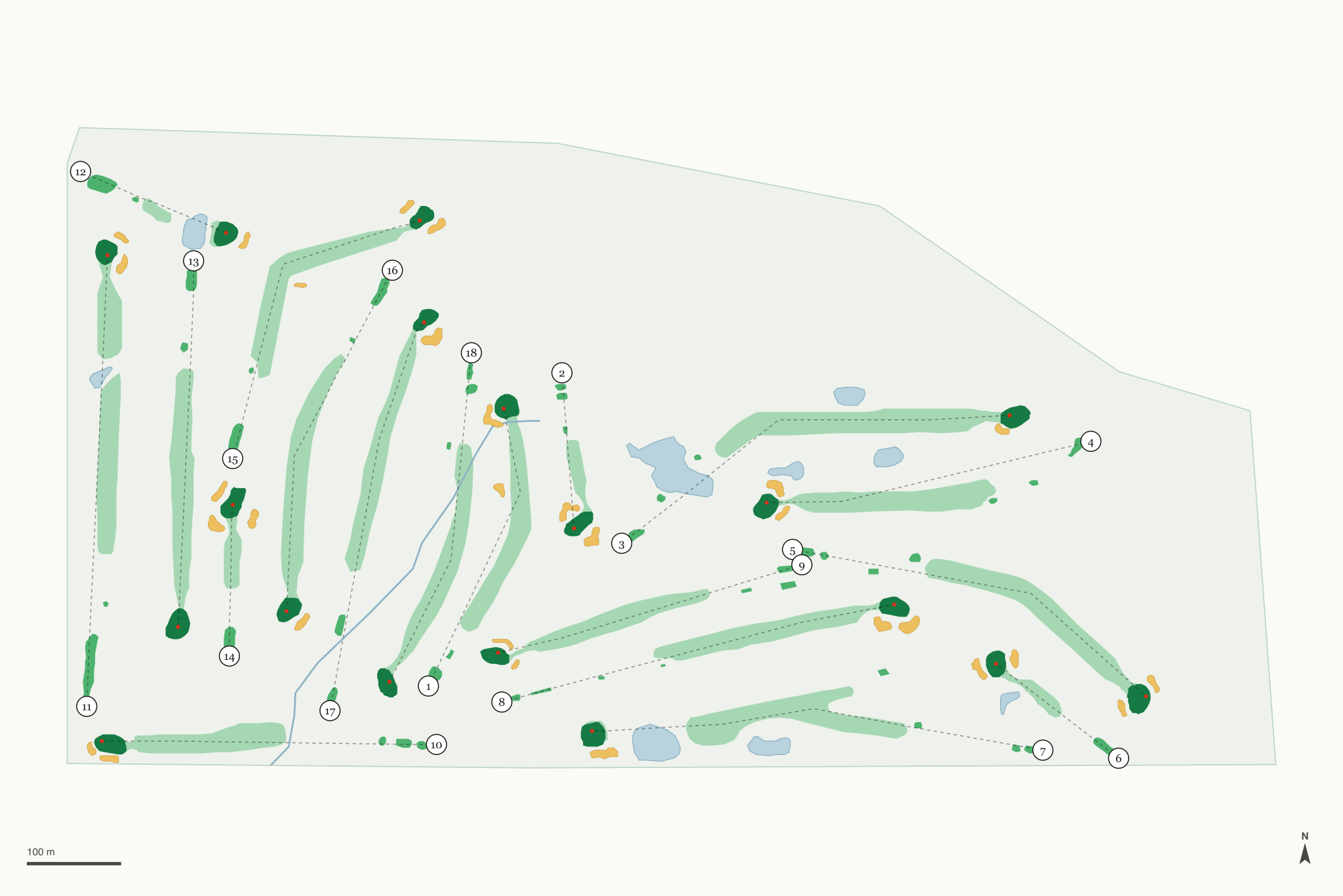 Map of Dahlgreen Golf Club