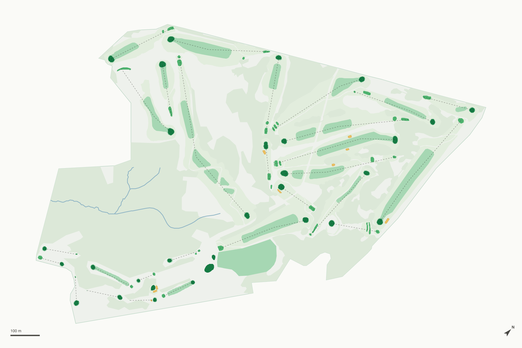 Map of Lake Chabot Golf Course