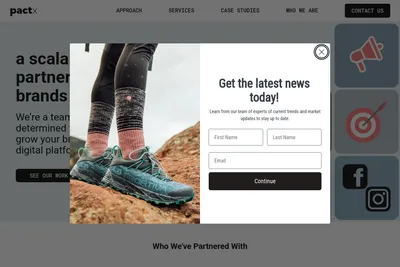 Screenshot of the Pactx, Inc homepage