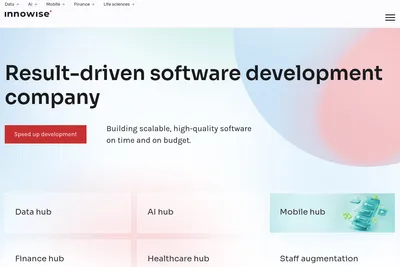 Screenshot of the Innowise homepage