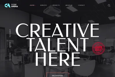 Screenshot of the Code Arena homepage