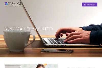 Screenshot of the Tasklon homepage